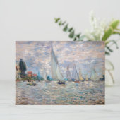 Carte De Remerciements Claude Monet - Bateaux Regatta à Argenteuil (Debout devant)