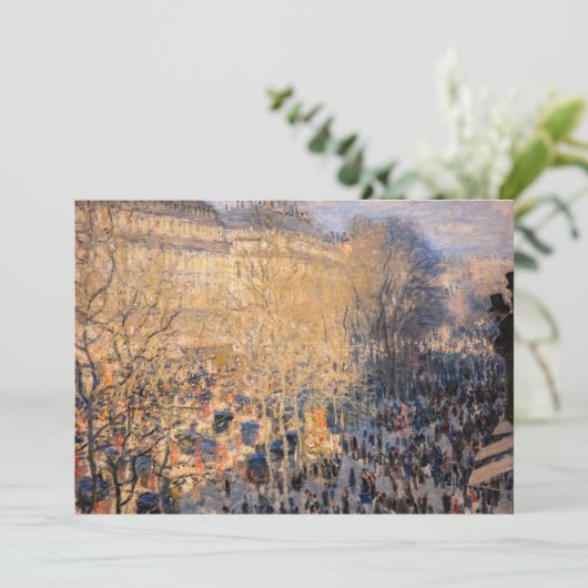 Carte De Remerciements Claude Monet - Boulevard des Capucines à Paris (Debout devant)
