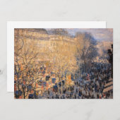Carte De Remerciements Claude Monet - Boulevard des Capucines à Paris (Devant / Derrière)