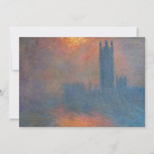 Carte De Remerciements Claude Monet - Chambres du Parlement Londres (Devant)
