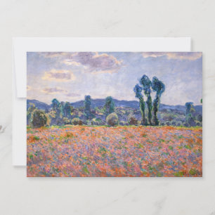 Carte De Remerciements Claude Monet - Champ de coquelicots 1890 (Giverny)