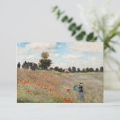 Carte De Remerciements Claude Monet - Champ de pavot (Debout devant)