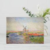 Carte De Remerciements Claude Monet - Champ de Tulipes en Hollande (Debout devant)