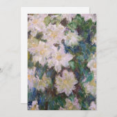 Carte De Remerciements Claude Monet - Clematis blanc (Devant / Derrière)