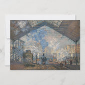 Carte De Remerciements Claude Monet - Gare Saint-Lazare Vue extérieure (Devant)