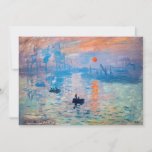 Carte De Remerciements Claude Monet - Impression, lever de soleil<br><div class="desc">Impression,  Lever du soleil (Impression,  Levant Soleil) - Claude Monet,  Huile sur toile,  1872 Impression,  Lever du soleil représente le port du Havre,  la ville natale de Monet.</div>