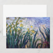 Carte De Remerciements Claude Monet - Iris jaunes et violets (Devant / Derrière)