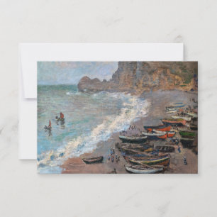 Carte De Remerciements Claude Monet - La Plage à Etretat