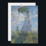 Carte De Remerciements Claude Monet - La Promenade, Femme Avec Parasol<br><div class="desc">Claude Monet - La Promenade,  Femme Avec Parasol,  1875</div>