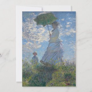 Carte De Remerciements Claude Monet - La Promenade, Femme Avec Parasol