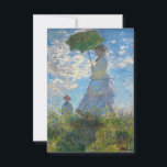 Carte De Remerciements Claude Monet - La Promenade, Femme avec un Parasol<br><div class="desc">La Promenade,  Femme avec un Parasol / Madame Monet et son fils / La Promenade / La Femme a l'ombrelle - Claude Monet,  1875</div>