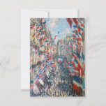 Carte De Remerciements Claude Monet - La Rue Montorgueil - Paris<br><div class="desc">La rue Montorgueil a Paris fete du 30 juin 1878. Par Claude Monet en 1878.</div>