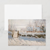 Carte De Remerciements Claude Monet - Le Magpie (Devant / Derrière)