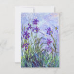 Carte De Remerciements Claude Monet - Lilac Irises / Iris Mauves<br><div class="desc">Lilac Irises / Iris Mauves - Claude Monet,  1914-1917</div>