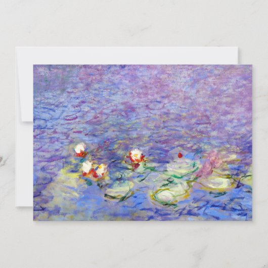 Carte De Remerciements Claude Monet - Lys d'eau (Devant)