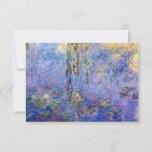 Carte De Remerciements Claude Monet - Lys d'eau<br><div class="desc">Nymphéas d'eau par Claude Monet en 1916-1919</div>