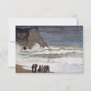 Carte De Remerciements Claude Monet - Mer agitée à Etretat