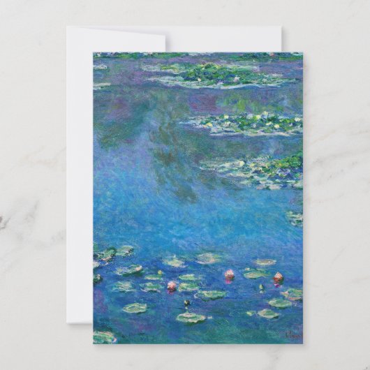 Carte De Remerciements Claude Monet - Nymphéas 1906 (Devant)