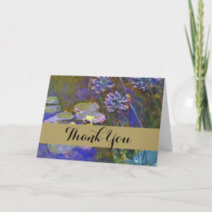 Carte De Remerciements Claude Monet Nymphéas Agapanthes