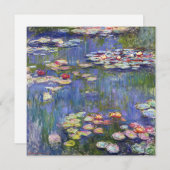 Carte De Remerciements Claude Monet - Nymphéas / Nymphéas (Devant / Derrière)
