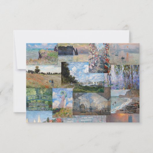 Carte De Remerciements Claude Monet - Patchwork de chefs-d'oeuvre (Devant)