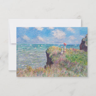 Carte De Remerciements Claude Monet - Promenade Cliff à Pourville
