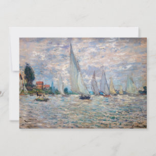 Carte De Remerciements Claude Monet - Régate de bateaux à Argenteuil