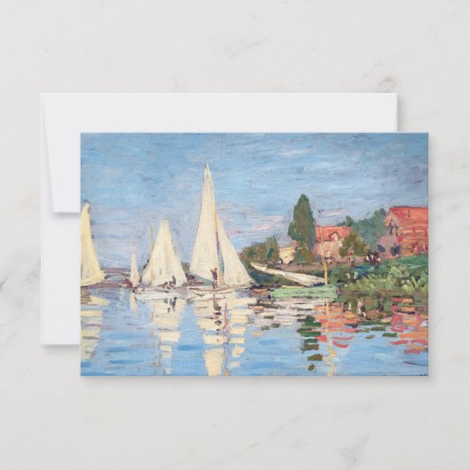 Carte De Remerciements Claude Monet - Regattas à Argenteuil (Devant)