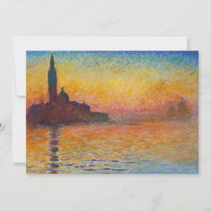 Carte De Remerciements Claude Monet - San Giorgio Maggiore au crépuscule
