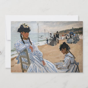 Carte De Remerciements Claude Monet - Sur la plage à Trouville