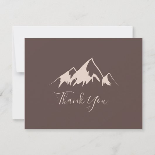 Carte De Remerciements Clear Mountain Country Mariage plat (Devant)