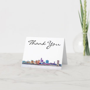 Carte de remerciements Cleveland Skyline