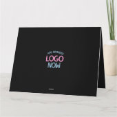 CARTE DE REMERCIEMENTS CLIENT SIMPLE CONTEMPORAIN PROPRE NOIR MODE (Dos)