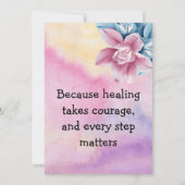 Carte De Remerciements Client Thank You Card from Your Therapist – Custom (Dos)