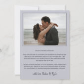 Carte De Remerciements Cloud Grey Arch Mariage Photo Love & Thanks (Dos)