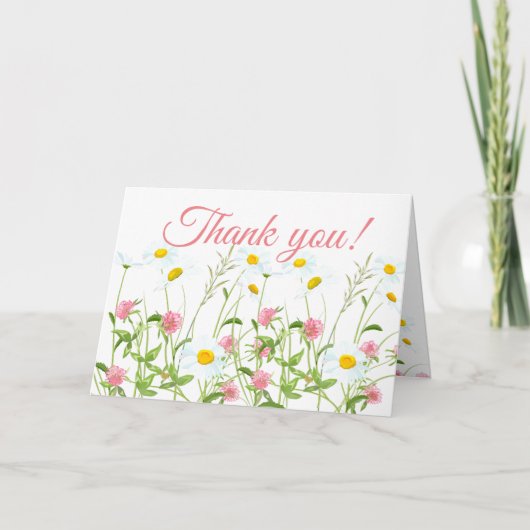 Carte De Remerciements Clovers & Daisy (Devant)