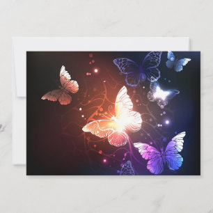 Carte De Remerciements Clowing Night Butterflies