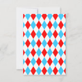 Carte De Remerciements Clown du cirque du carnaval (Dos)