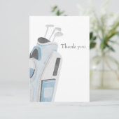 Carte De Remerciements Club de golf bleu (Debout devant)