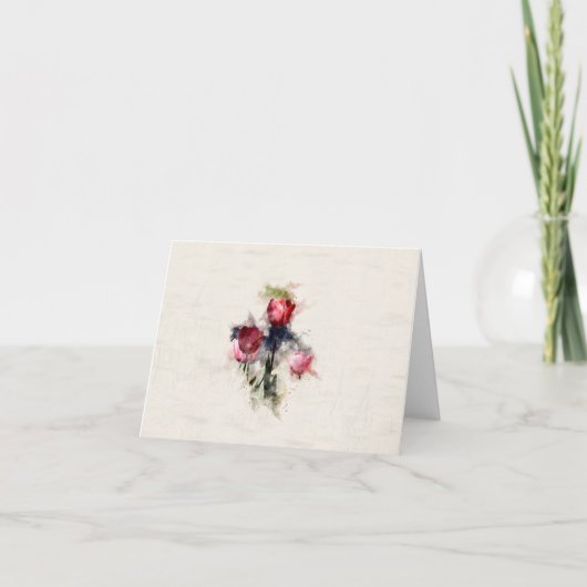 Carte De Remerciements Cluster de tulipes (Devant)