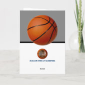 Carte de remerciements Coach Basketball, Personnal (Dos)