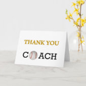 Carte de remerciements Coach De Baseball (Fleur jaune)