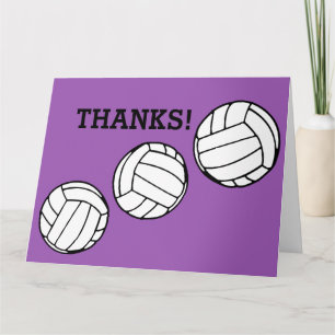 Carte De Remerciements Coach de volley-ball Thanks