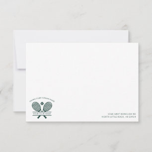 Carte De Remerciements Coach d'équipe du nom du club de tennis personnali