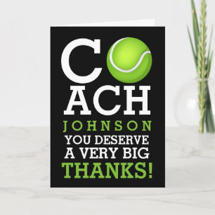 Carte De Remerciements Coach Personalized