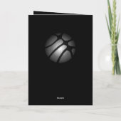 Carte De Remerciements Coach photo de balle noire moderne (Dos)