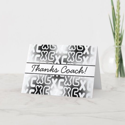 Carte De Remerciements Coach XC Cross Country (Devant)