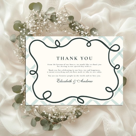 Carte De Remerciements Coastal Chic Mariage