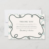 Carte De Remerciements Coastal Chic Mariage (Devant)