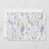 Carte De Remerciements Coastal Chic | Mariage de plage violet et vert cit (Dos)